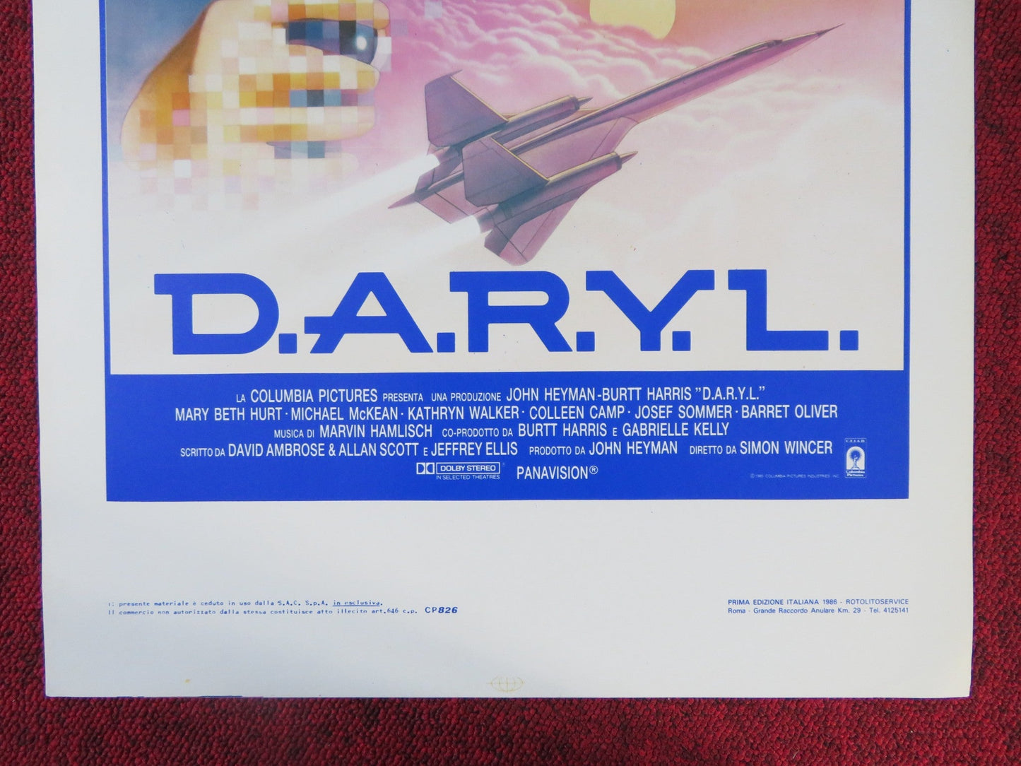 D.A.R.Y.L. ITALIAN LOCANDINA POSTER BARRET OLIVER MART BETH HURT 1985 Rendezvous Cinema Movie posters