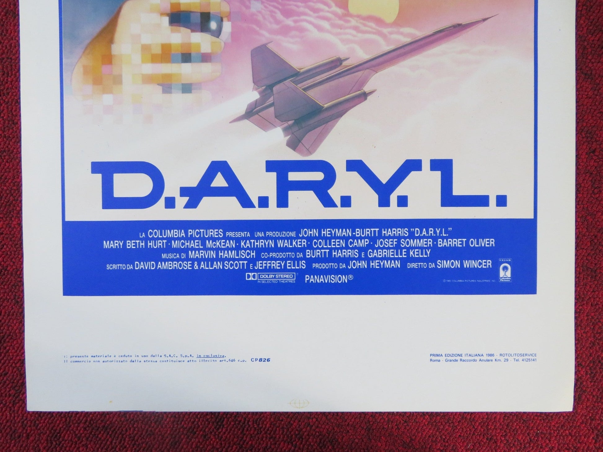 D.A.R.Y.L. ITALIAN LOCANDINA POSTER BARRET OLIVER MART BETH HURT 1985 Rendezvous Cinema Movie posters