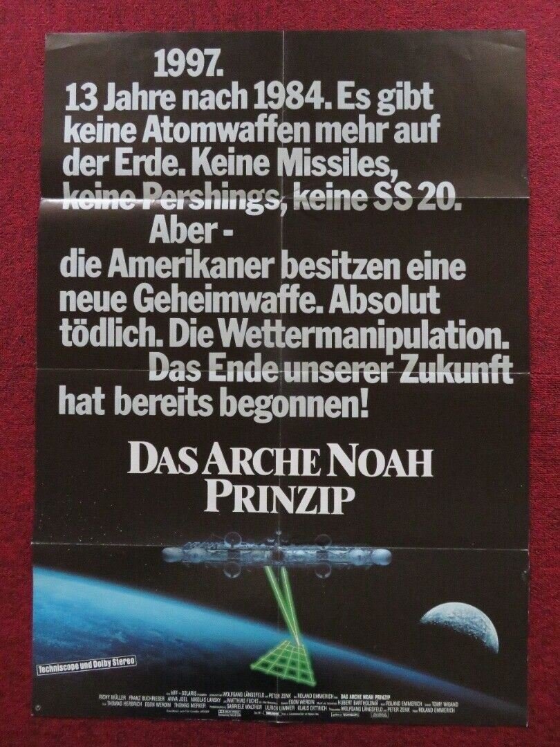 DAS ARCHE NOAH PRINZIP GERMAN A1 (33"x 23") POSTER RICHY MULLER 1984 Movie posters