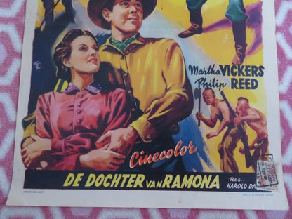 DAUGHTER OF THE WEST/ LA FILLE DE RAMONA BELGIUM POSTER MARTHA VICKERS 1949 - Rendezvous Cinema
