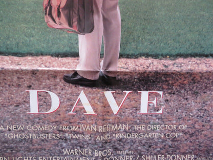 DAVE FOLDED US ONE SHEET POSTER KEVIN KLINE SIGOURNEY WEAVER 1993 Movie posters