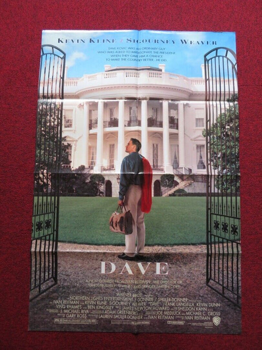 DAVE FOLDED US ONE SHEET POSTER KEVIN KLINE SIGOURNEY WEAVER 1993 Movie posters