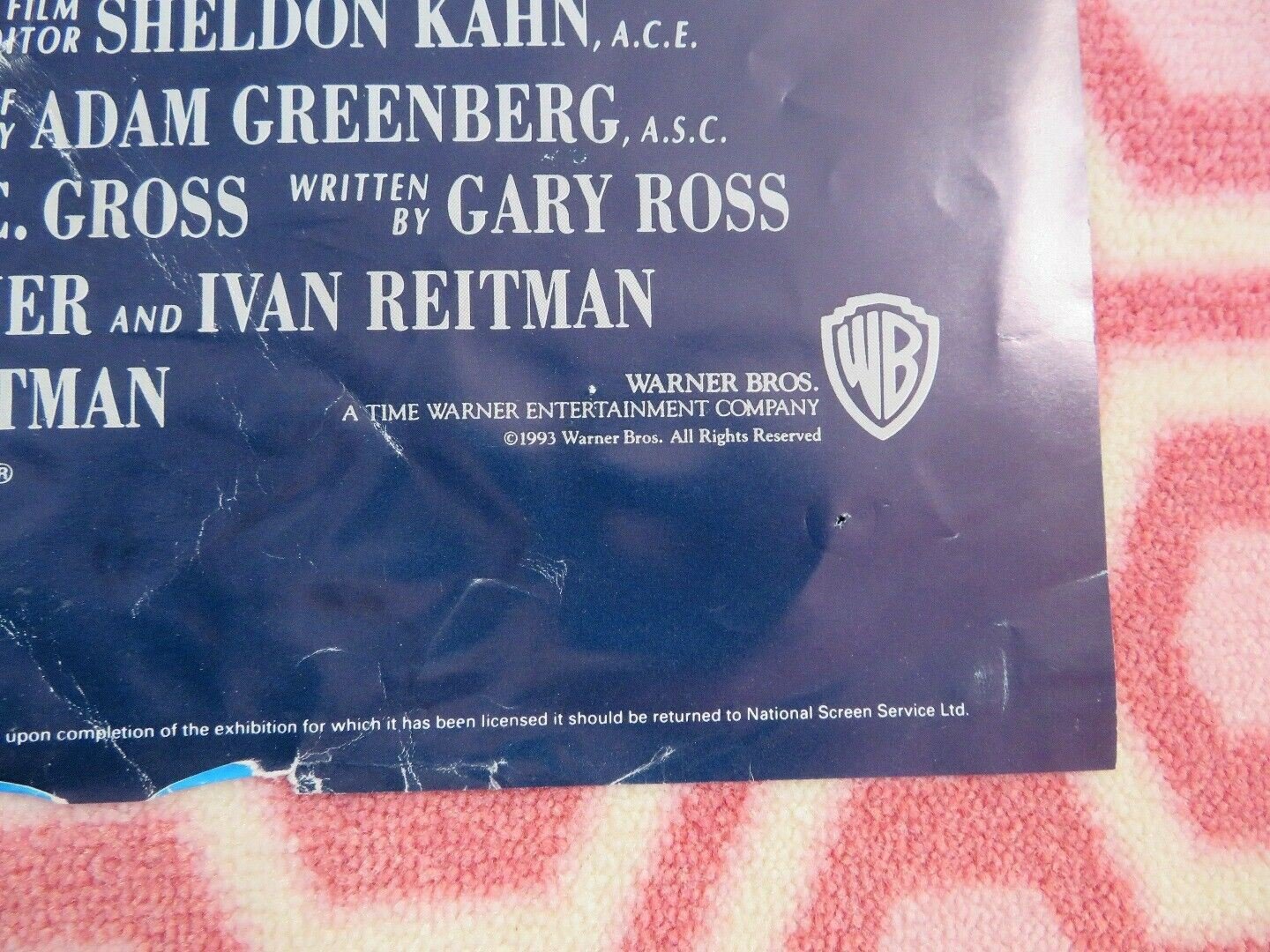 DAVE UK QUAD POSTER FOLDED KEVIN KLINE SIGOURNEY WEAVER IVAN REITMAN Rendezvous Cinema Movie posters