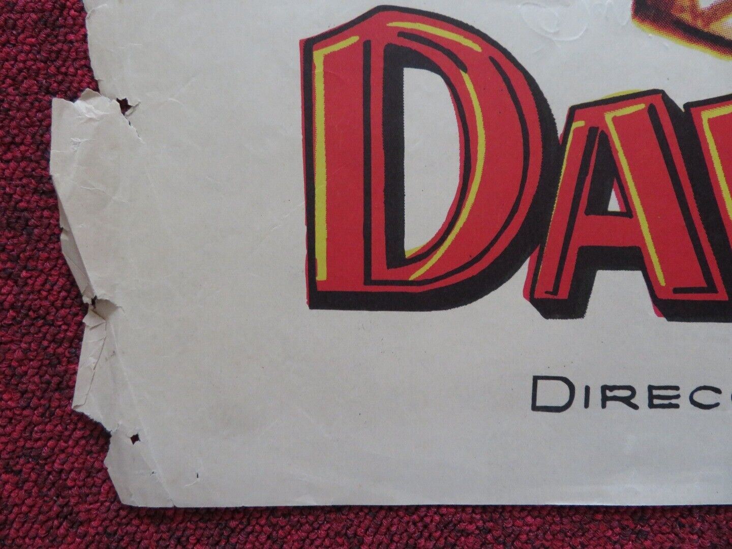 DAVID AND GOLIATH SPANISH ROLLED POSTER ORSON WELLES IVICA PAJER 1960 Movie posters