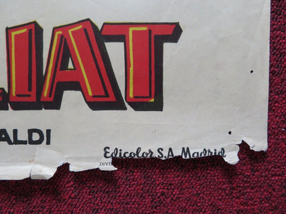 DAVID AND GOLIATH SPANISH ROLLED POSTER ORSON WELLES IVICA PAJER 1960 Movie posters