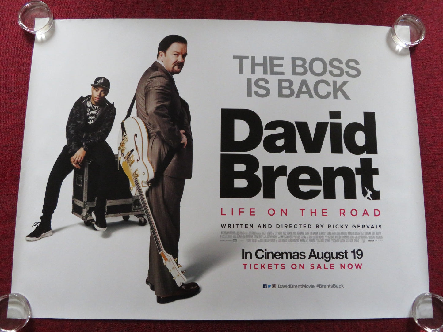 DAVID BRENT: LIFE ON THE ROAD UK QUAD (30"x 40") ROLLED POSTER R. GERVAIS 2016 Rendezvous Cinema Movie posters