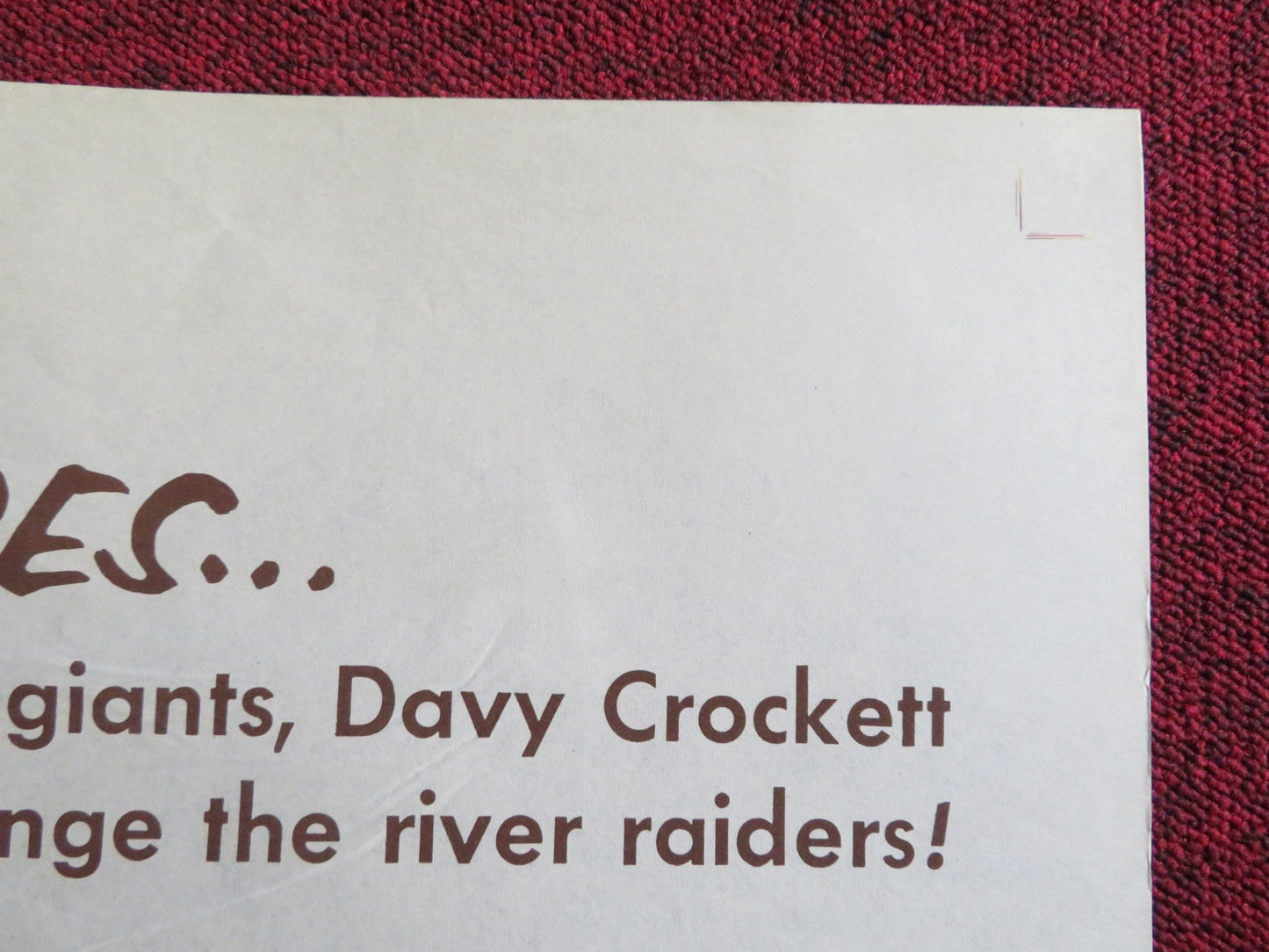 DAVY CROCKETT AND THE RIVER PIRATES FOLDED US ONE SHEET POSTER DISNEY 1956 Rendezvous Cinema Movie posters