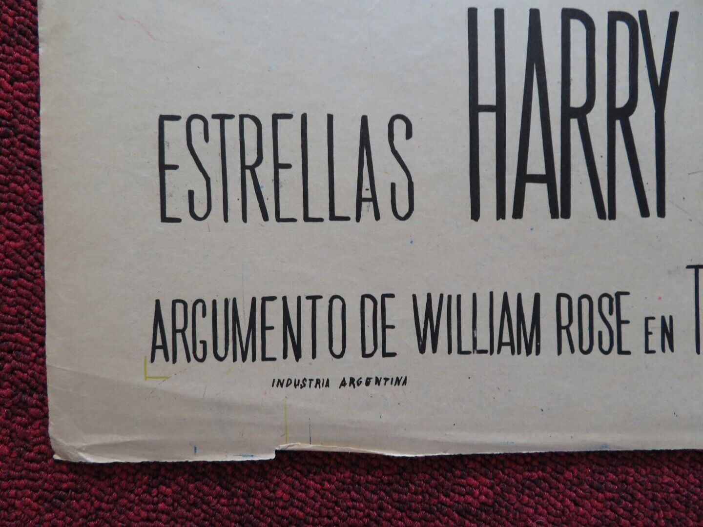 DAVY FOLDED ARGENTINA POSTER HARRY SECOMBE RON RANDELL 1958 - Rendezvous Cinema