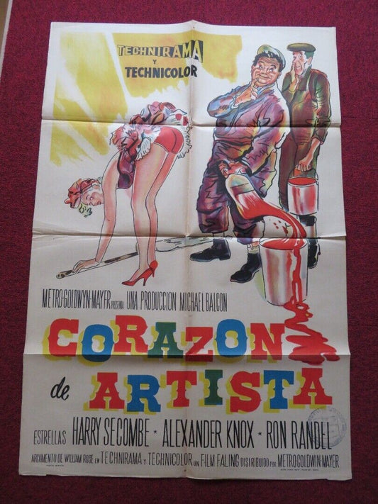 DAVY FOLDED ARGENTINA POSTER HARRY SECOMBE RON RANDELL 1958 - Rendezvous Cinema