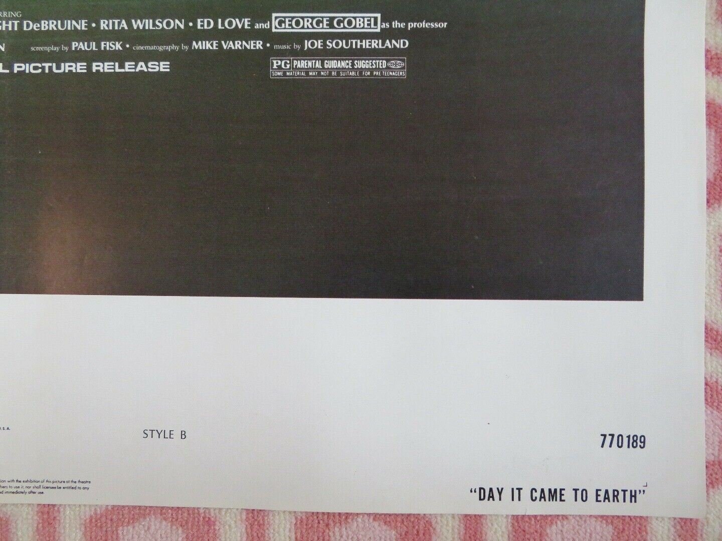 DAY IT CAME TO EARTH US ONE SHEET POSTER WINK ROBERTS ROGER MANNING 1977 Movie posters