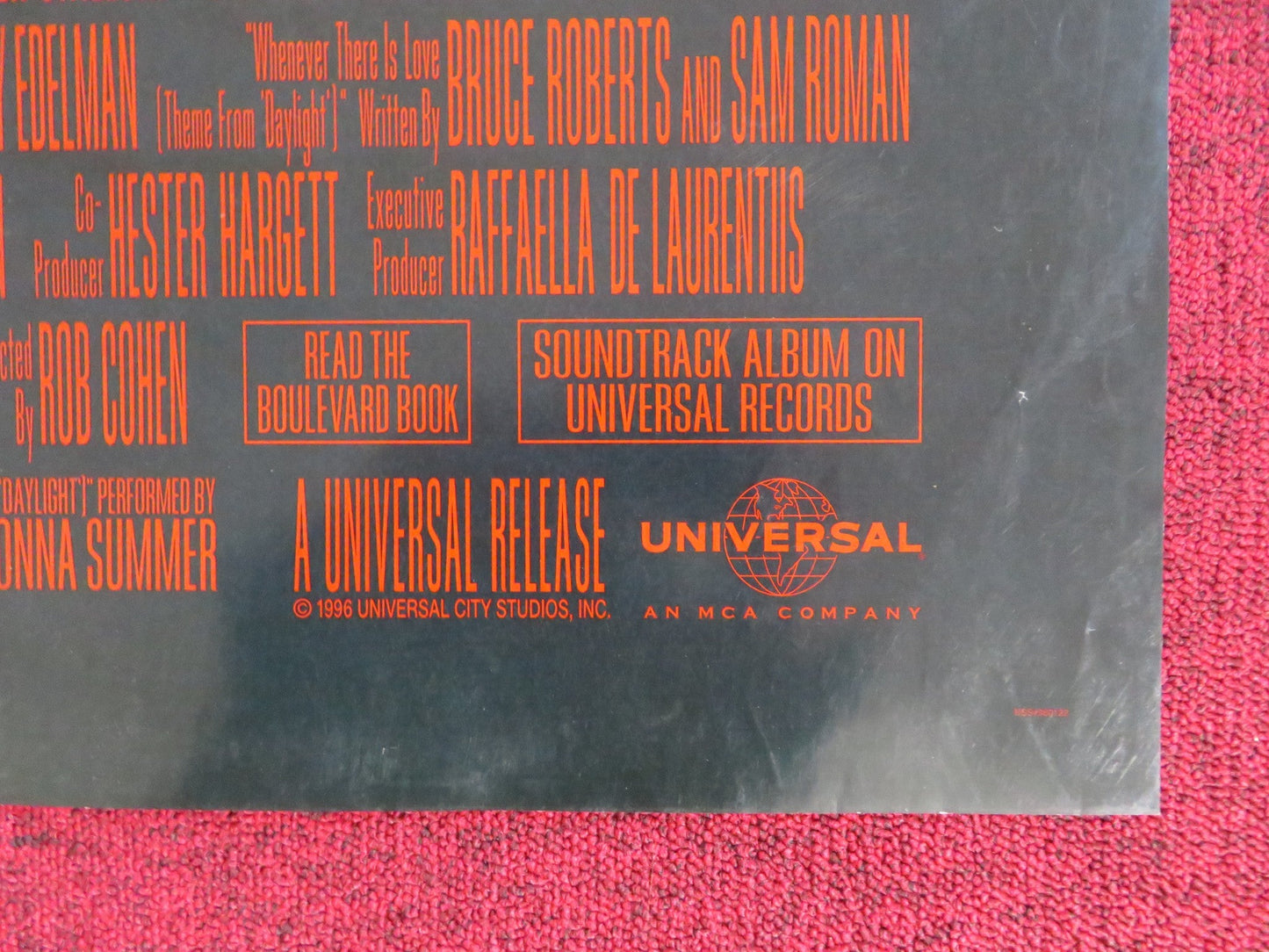 DAYLIGHT FOLDED US ONE SHEET POSTER SYLVESTER STALLONE VIGGO MORTENSEN 1996 Rendezvous Cinema Movie posters