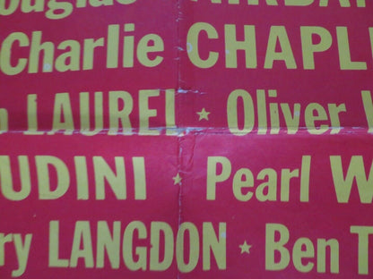 DAYS OF THRILLS AND LAUGHTER FOLDED U.S ONE SHEET POSTER CHARLIE CHAPLIN 1961 Movie posters