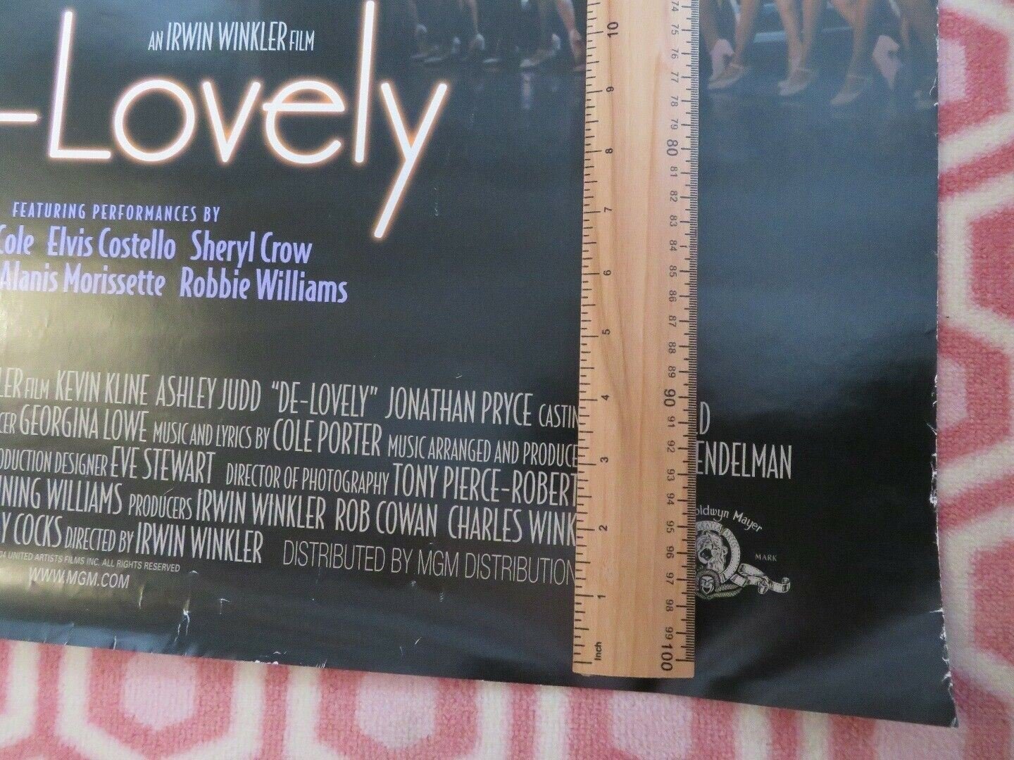 DE - LOVELY US ROLLED POSTER KEVIN KLINE SHERYL CROW 2004 Rendezvous Cinema Movie posters