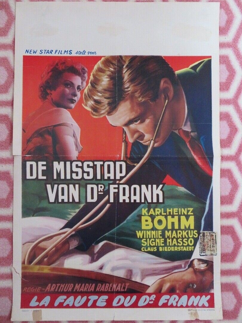 DE MISSTAP VAN DR FRANK/ SON OF ST.MORITZ BELGIUM (21.5"x 14") POSTER 1954 - Rendezvous Cinema