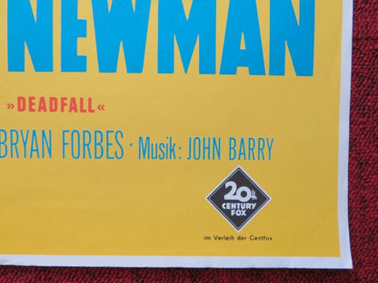 DE TODASFALLE/ Deadfall GERMAN A1 ROLLED POSTER MICHAEL CAINE 1968 Movie posters