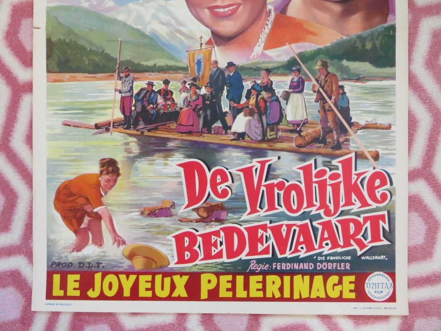 DE VROLIJKE BEDEVAART/ Die fröhliche Wallfahrt BELGIUM (21"x14") POSTER 1956 Movie posters