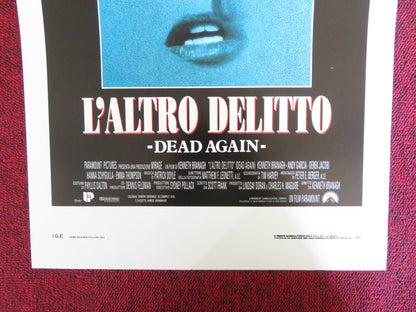 DEAD AGAIN ITALIAN LOCANDINA POSTER KENNETH BRANAGH ANDY GARCIA 1992 Rendezvous Cinema Movie posters