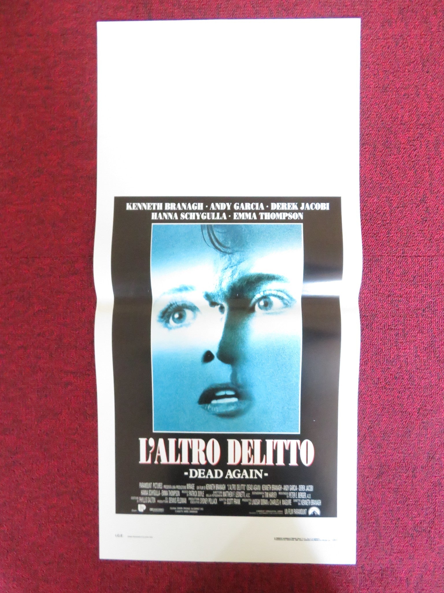 DEAD AGAIN ITALIAN LOCANDINA POSTER KENNETH BRANAGH ANDY GARCIA 1992 Rendezvous Cinema Movie posters