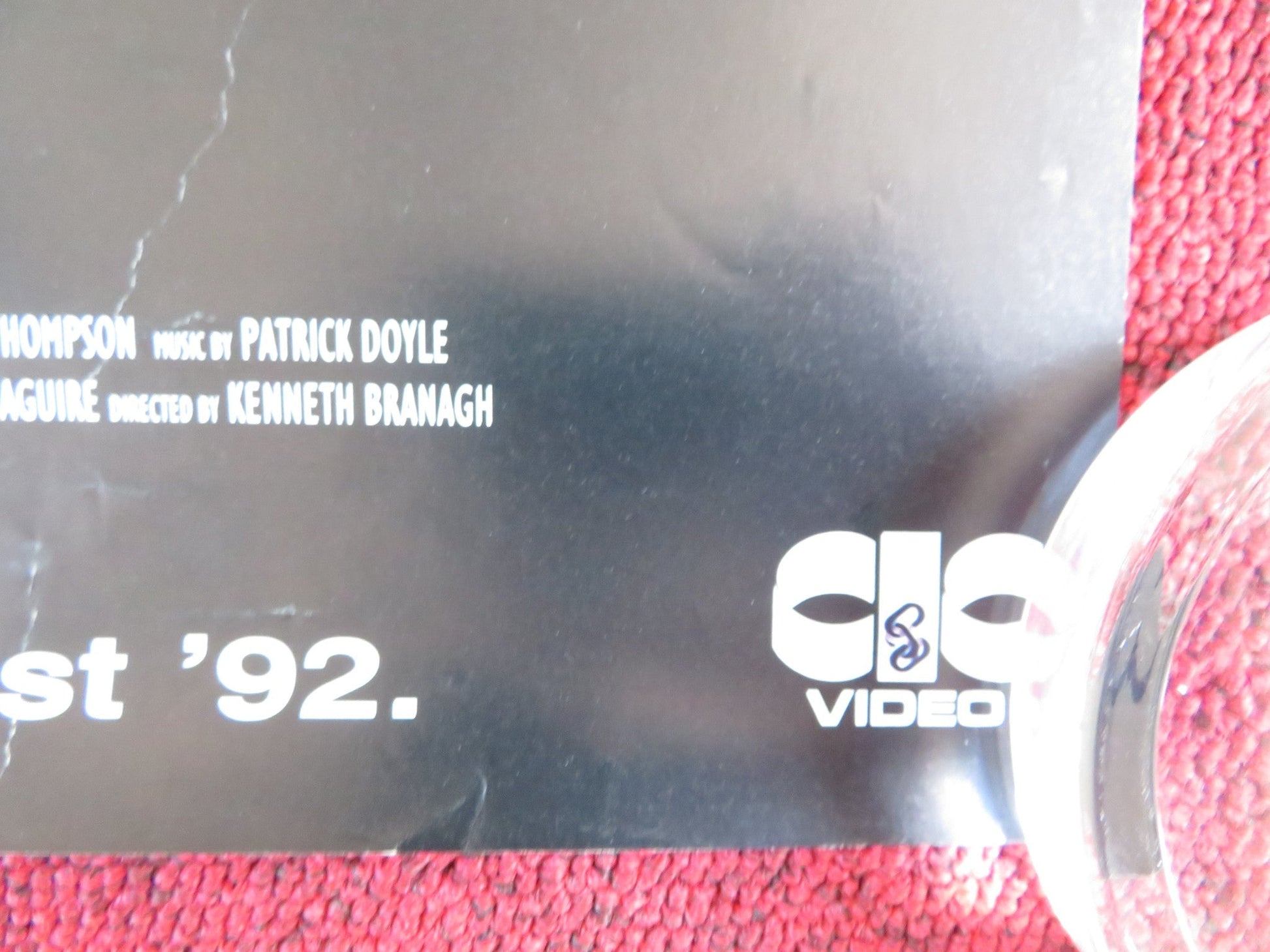 DEAD AGAIN VHS VIDEO POSTER KENNETH BRANAGH EMMA THOMPSON 1992 Rendezvous Cinema Movie posters