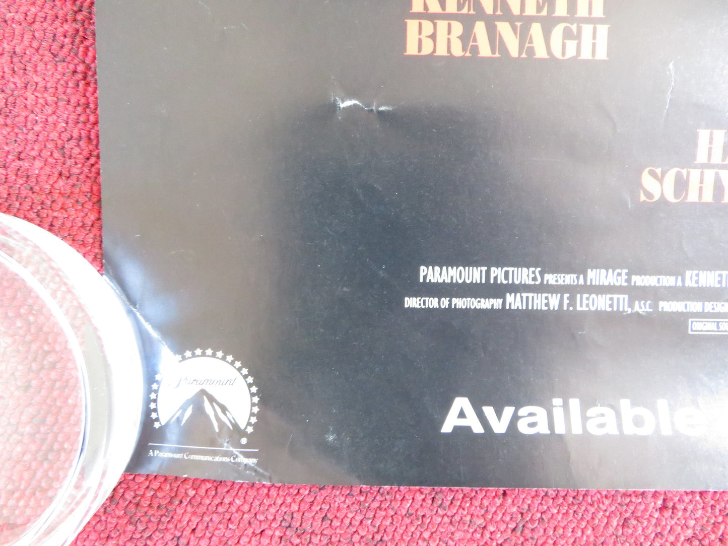 DEAD AGAIN VHS VIDEO POSTER KENNETH BRANAGH EMMA THOMPSON 1992 Rendezvous Cinema Movie posters