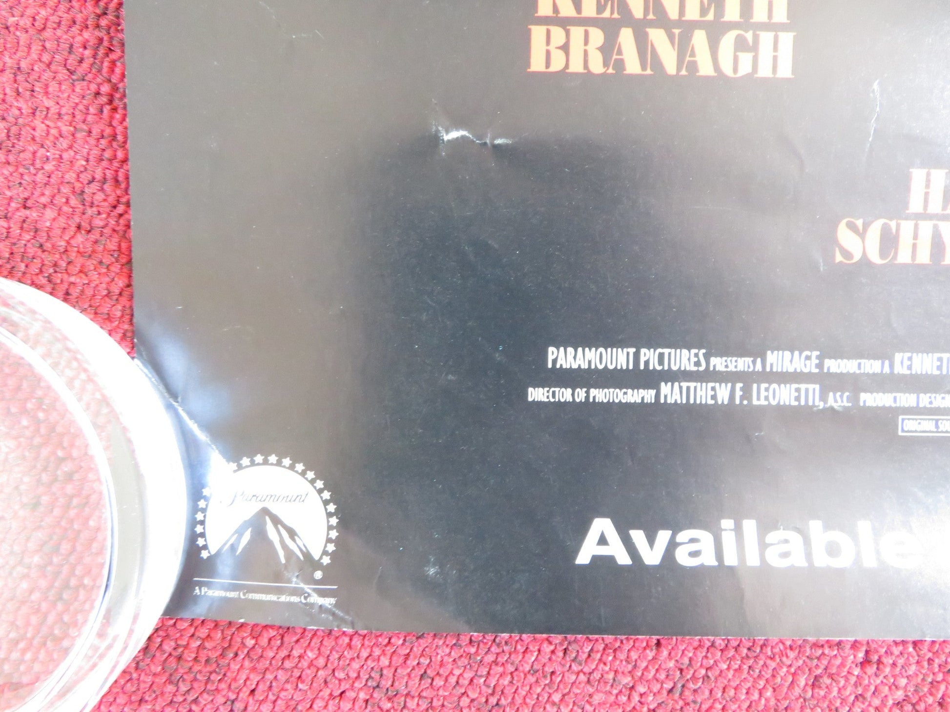 DEAD AGAIN VHS VIDEO POSTER KENNETH BRANAGH EMMA THOMPSON 1992 Rendezvous Cinema Movie posters