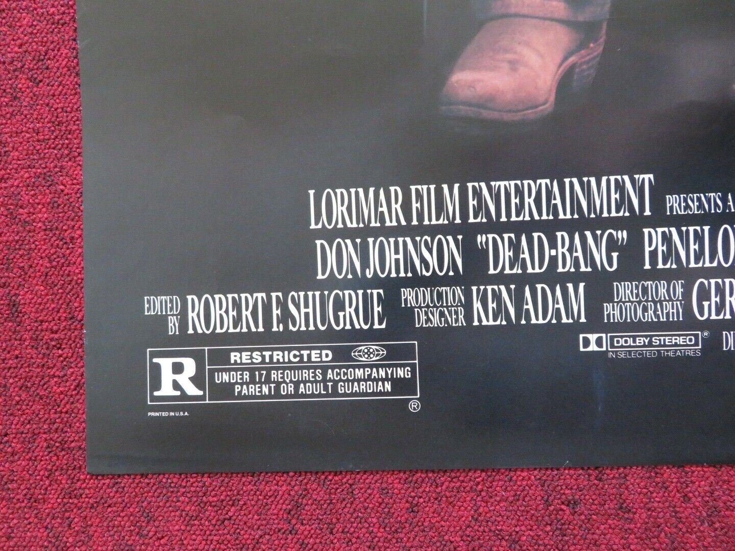 DEAD BANG FOLDED US ONE SHEET POSTER DON JOHNSON PENELOPE ANN MILLER 1989 - Rendezvous Cinema