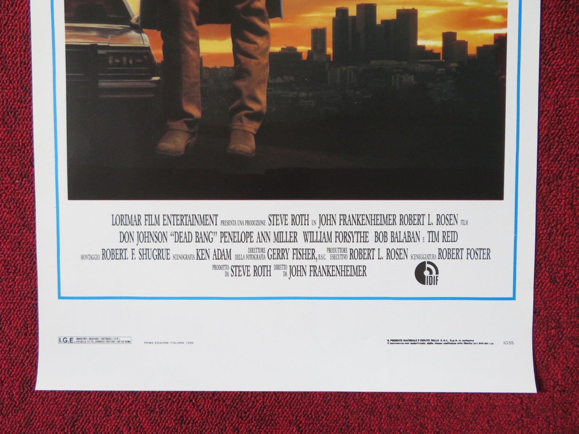 DEAD BANG ITALIAN LOCANDINA POSTER DON JOHNSON PENELOPE ANN MILLER 1989 Rendezvous Cinema Movie posters