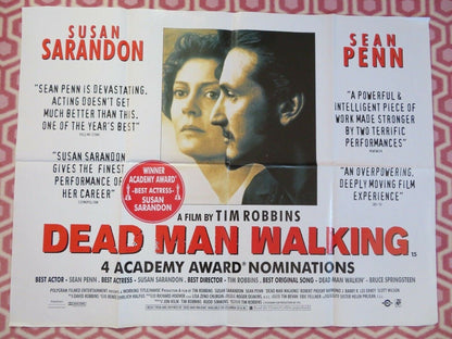 DEAD MAN WALKING UK ORIGINAL QUAD POSTER SEAN PENN SUSAN SARANDON TIM ROBBINS - Rendezvous Cinema