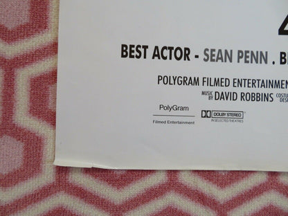 DEAD MAN WALKING UK ORIGINAL QUAD POSTER SEAN PENN SUSAN SARANDON TIM ROBBINS - Rendezvous Cinema
