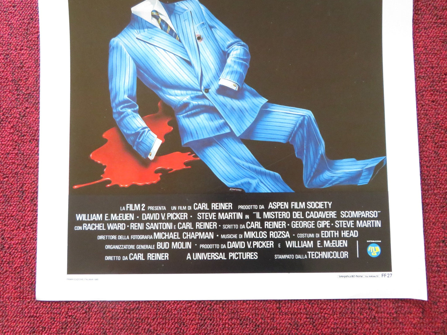 Dead Men Don't Wear Plaid ITALIAN LOCANDINA POSTER STEVE MARTIN 1982 Rendezvous Cinema Movie posters