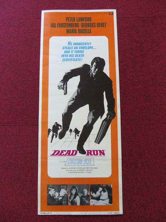 DEAD RUN US INSERT (14"x 36") POSTER PETER LAWFORD IRA FURSTENBERG 1969 Rendezvous Cinema Movie posters