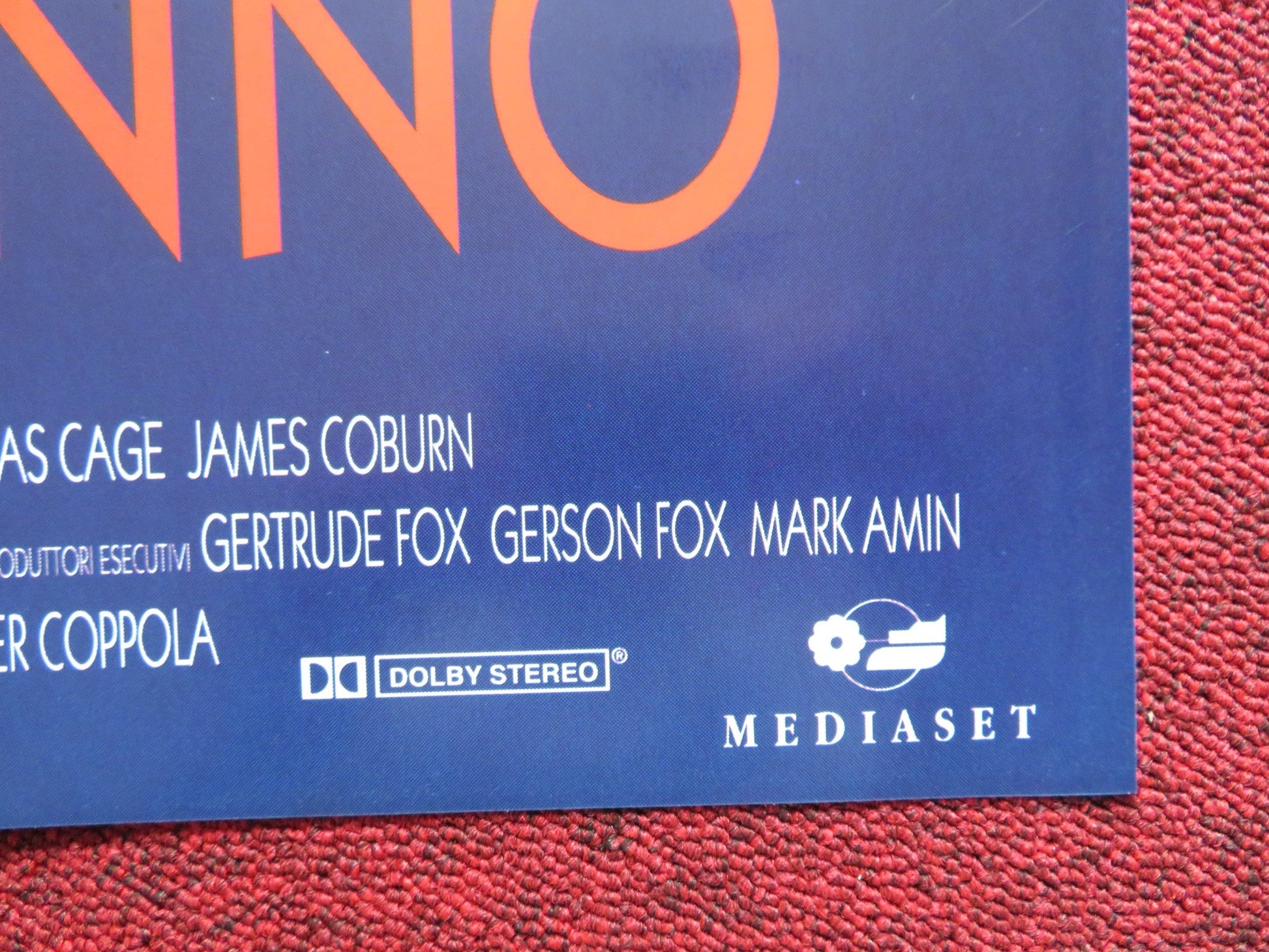 DEADFALL - A ITALIAN FOTOBUSTA POSTER NICOLAS CAGE JAMES COBURN 1993 Rendezvous Cinema Movie posters