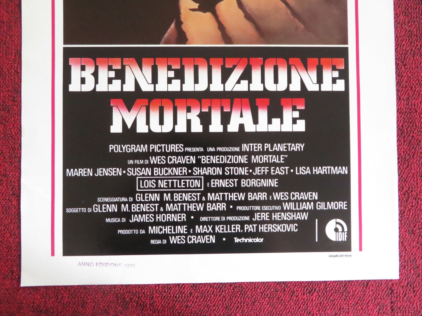DEADLY BLESSING ITALIAN LOCANDINA POSTER WES CRAVEN MAREN JENSEN 1982 Rendezvous Cinema Movie posters