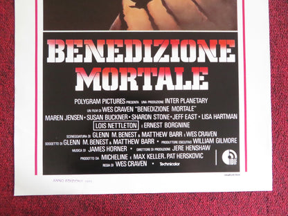 DEADLY BLESSING ITALIAN LOCANDINA POSTER WES CRAVEN MAREN JENSEN 1982 Rendezvous Cinema Movie posters