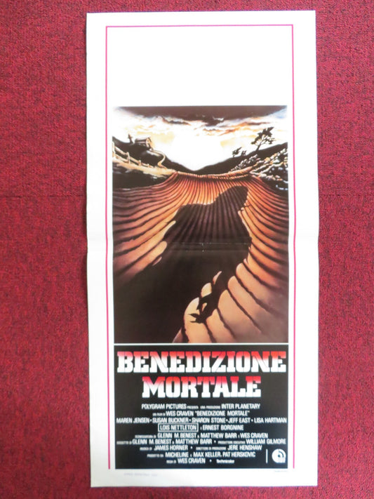 DEADLY BLESSING ITALIAN LOCANDINA POSTER WES CRAVEN MAREN JENSEN 1982 Rendezvous Cinema Movie posters