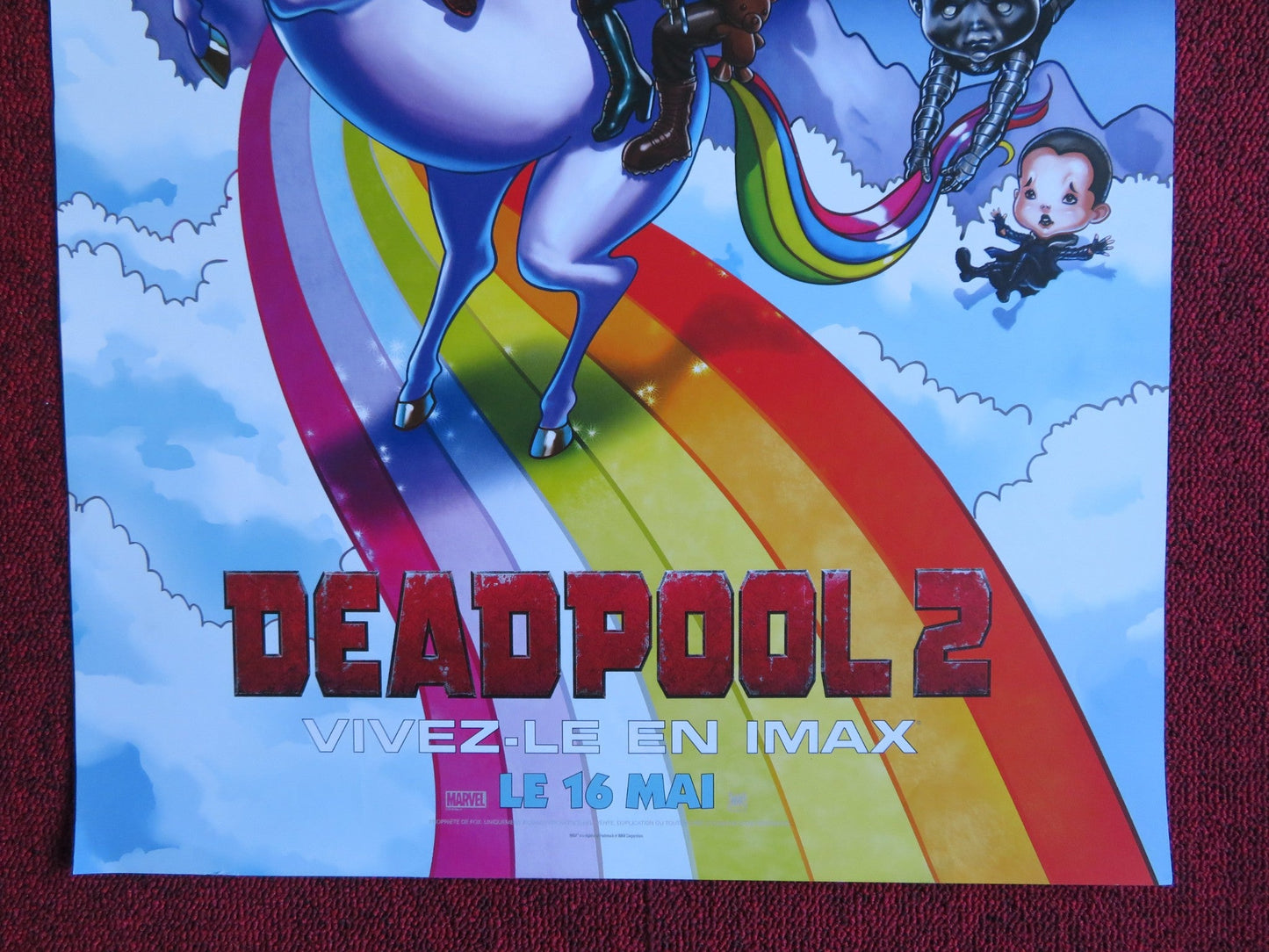 DEADPOOL 2 FRENCH (16" x 23.5") POSTER RYAN REYNOLDS JOSH BROLIN 2018 Rendezvous Cinema Movie posters