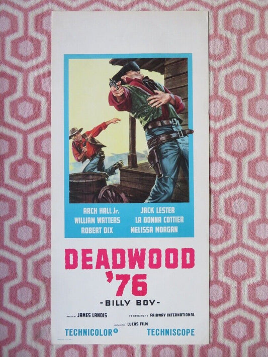 DEADWOOD '76 ITALIAN LOCANDINA (27.5"x13") POSTER ARCH HALL JR. J. LESTER 1965 Rendezvous Cinema Movie posters