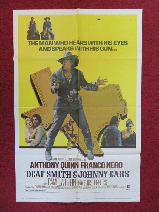 DEAF SMITH & JOHNNY EARS FOLDED US ONE SHEET POSTER ANTHONY QUINN FRANK NERO '73 Movie posters