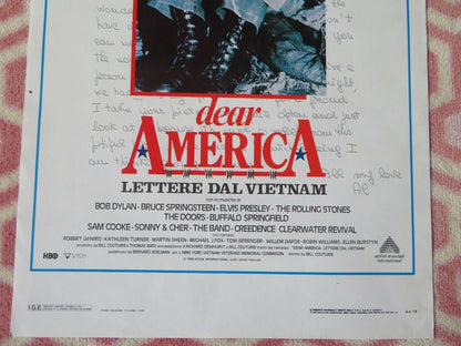 DEAR AMERICA: Letters from home ITALIAN LOCANDINA (27.5"x13.5") POSTER 1988 Movie posters
