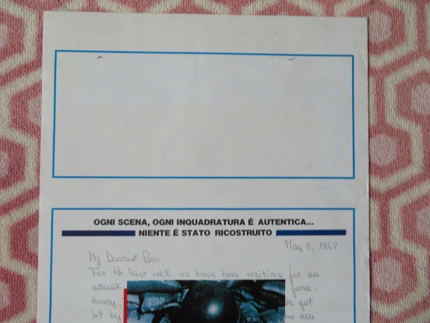 DEAR AMERICA: Letters from home ITALIAN LOCANDINA (27.5"x13.5") POSTER 1988 Movie posters