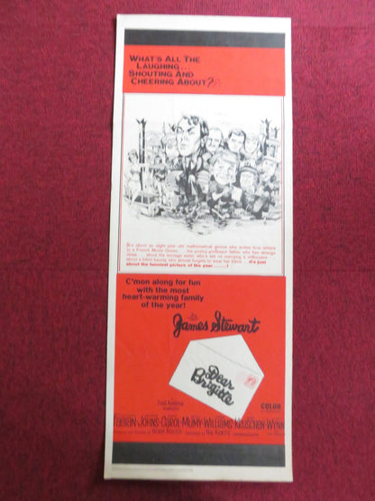 DEAR BRIGITTE US INSERT (14"x 36") POSTER JAMES STEWAR FABIAN GLYNIS JOHNS 1965 Rendezvous Cinema Movie posters