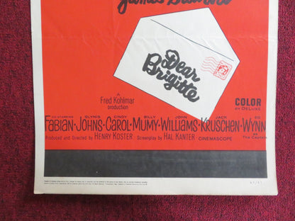 DEAR BRIGITTE US INSERT (14"x 36") POSTER JAMES STEWAR FABIAN GLYNIS JOHNS 1965 Rendezvous Cinema Movie posters