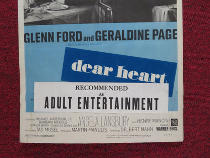 DEAR HEART US INSERT (14"x 36") POSTER GLENN FORD GERALDINE PAGE 1965 Rendezvous Cinema Movie posters