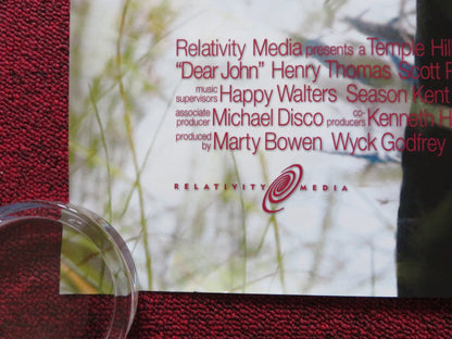 DEAR JOHN UK QUAD (30"x 40") ROLLED POSTER CHANNING TATUM AMANDA SEYFRIED 2010 Rendezvous Cinema Movie posters
