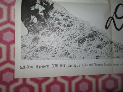 DEAR JOHN US ONE SHEET POSTER JARL KULLE CHRISTINA SCHOLLIN 1964 Movie posters
