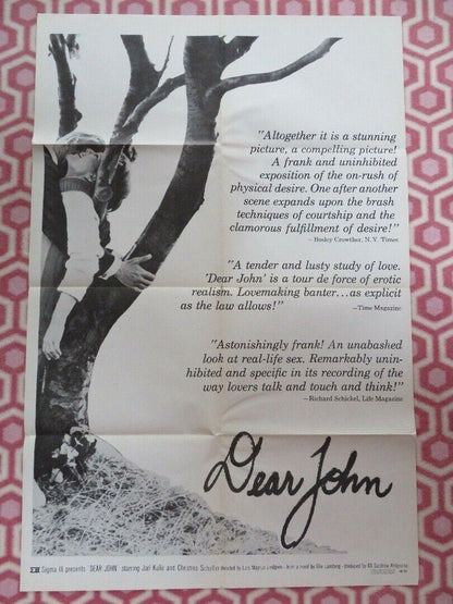 DEAR JOHN US ONE SHEET POSTER JARL KULLE CHRISTINA SCHOLLIN 1964 Movie posters