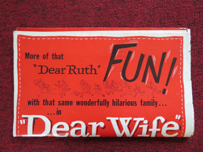 DEAR WIFE UNCUT FOLDED PRESS BOOK WILLIAM HOLDEN JOAN CAULFIELD 1950 Rendezvous Cinema Movie posters