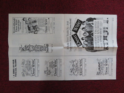 DEAR WIFE UNCUT FOLDED PRESS BOOK WILLIAM HOLDEN JOAN CAULFIELD 1950 Rendezvous Cinema Movie posters