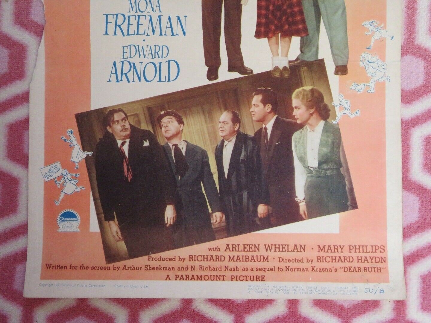 DEAR WIFE US INSERT (14"x 36") POSTER WILLIAM HOLDEN JOAN CAULFIELD 1949 Movie posters