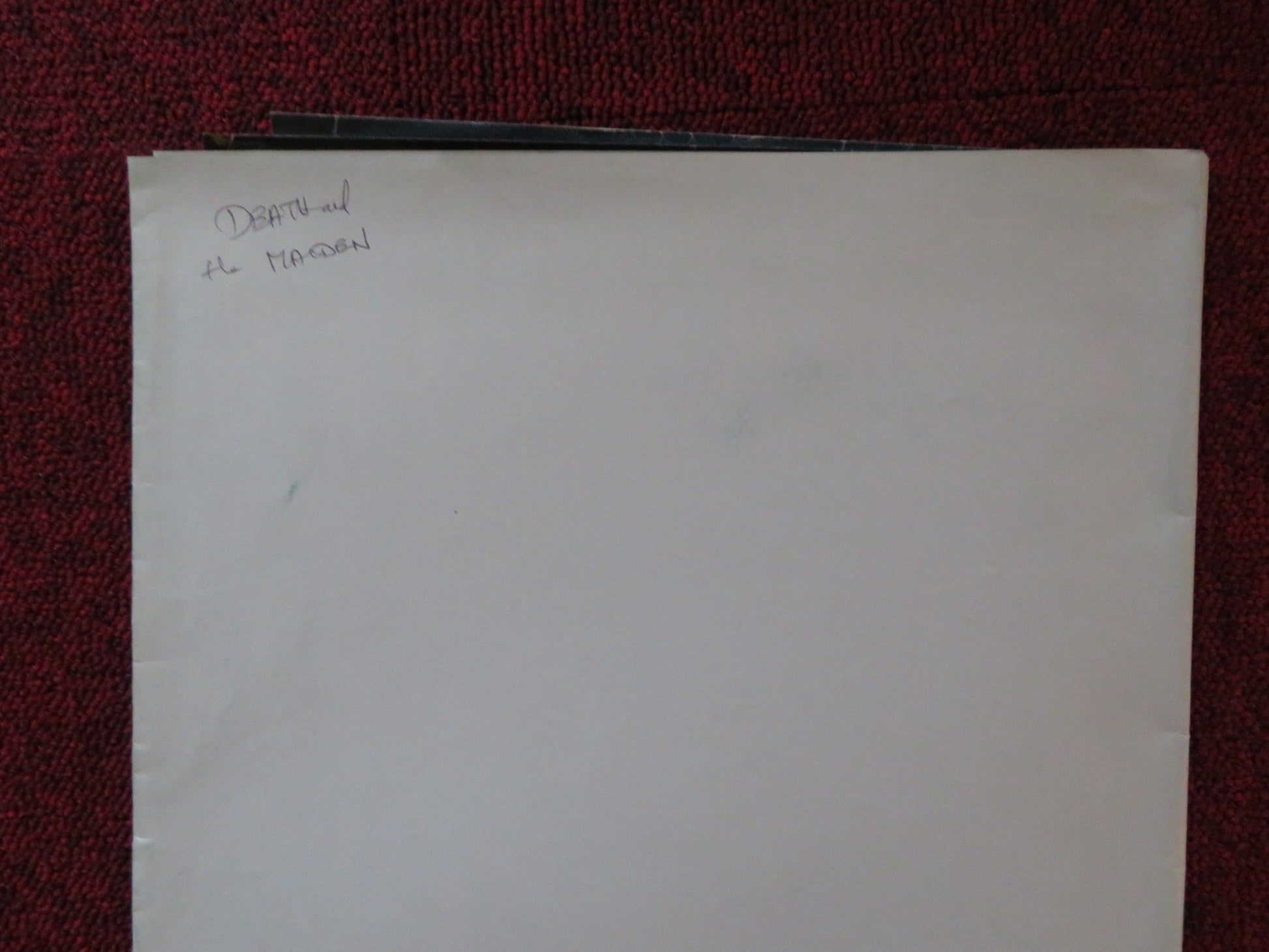 DEATH AND THE MAIDEN QUAD (30" x 40") POSTER FOLDED SIGOURNEY WEAVER 1994 Rendezvous Cinema Movie posters